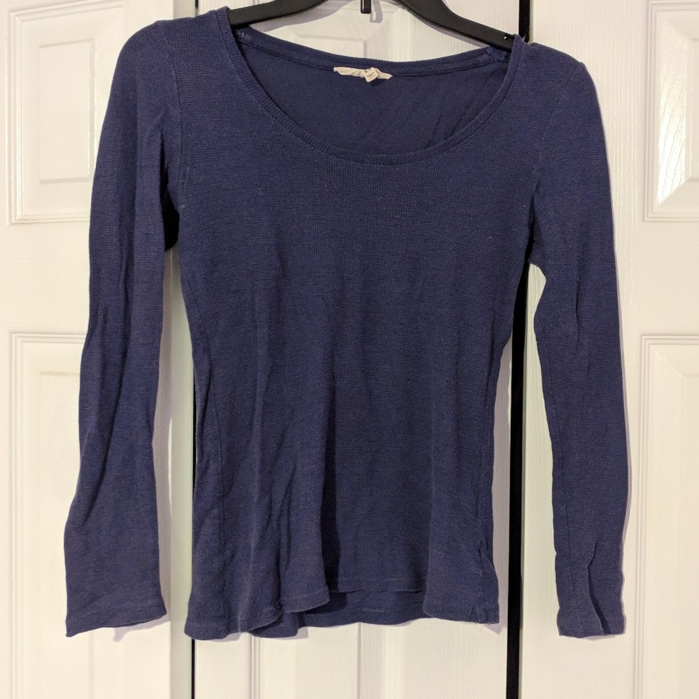 ⭐2 for $6⭐ Indigo waffle long sleeve shirt